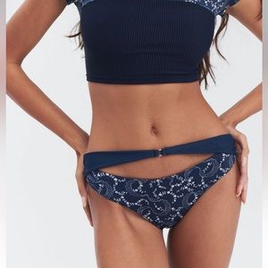 Frankie’s Bikinis Imogene Ribbed Bandana Bikini Bottom